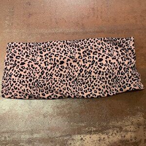 Leopard Bandeau Bikini Top - M